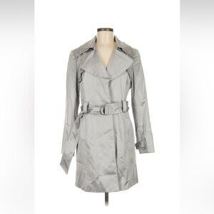 INC International Concepts grey petite M trenchcoat, beautiful color and design